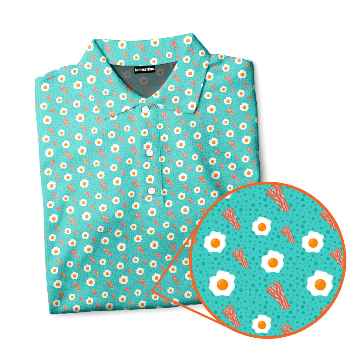 Breakfast Balls - Funny Golf Polo Shirt-Polo Shirt For Men-Gerbera Prints