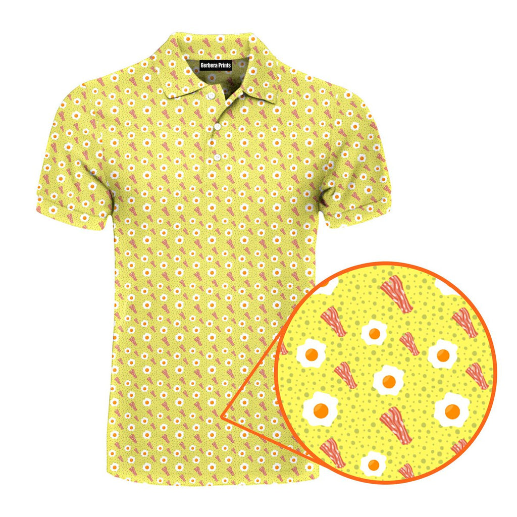 Breakfast Balls - Funny Golf Polo Shirt-Polo Shirt For Men-Gerbera Prints