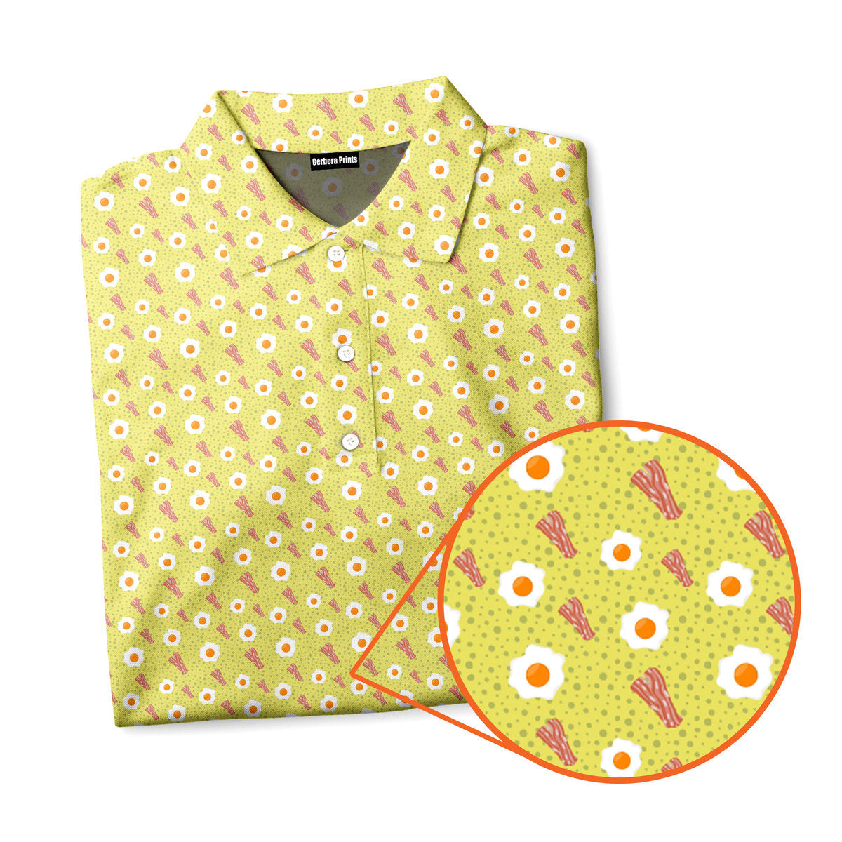 Breakfast Balls - Funny Golf Polo Shirt-Polo Shirt For Men-Gerbera Prints