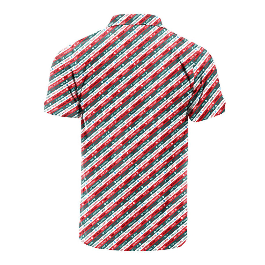 Christmas Xmas Funny Rude Joke - Funny Golf Polo Shirt-Polo Shirt For Men-Gerbera Prints
