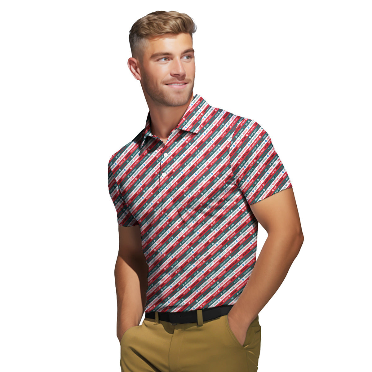 Christmas Xmas Funny Rude Joke - Funny Golf Polo Shirt-Polo Shirt For Men-Gerbera Prints