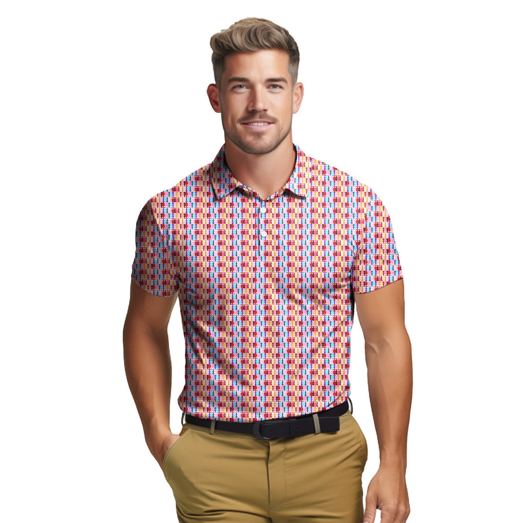 Colorful Blissful Stopper - Funny Golf Polo Shirt-Polo Shirt For Men-Gerbera Prints