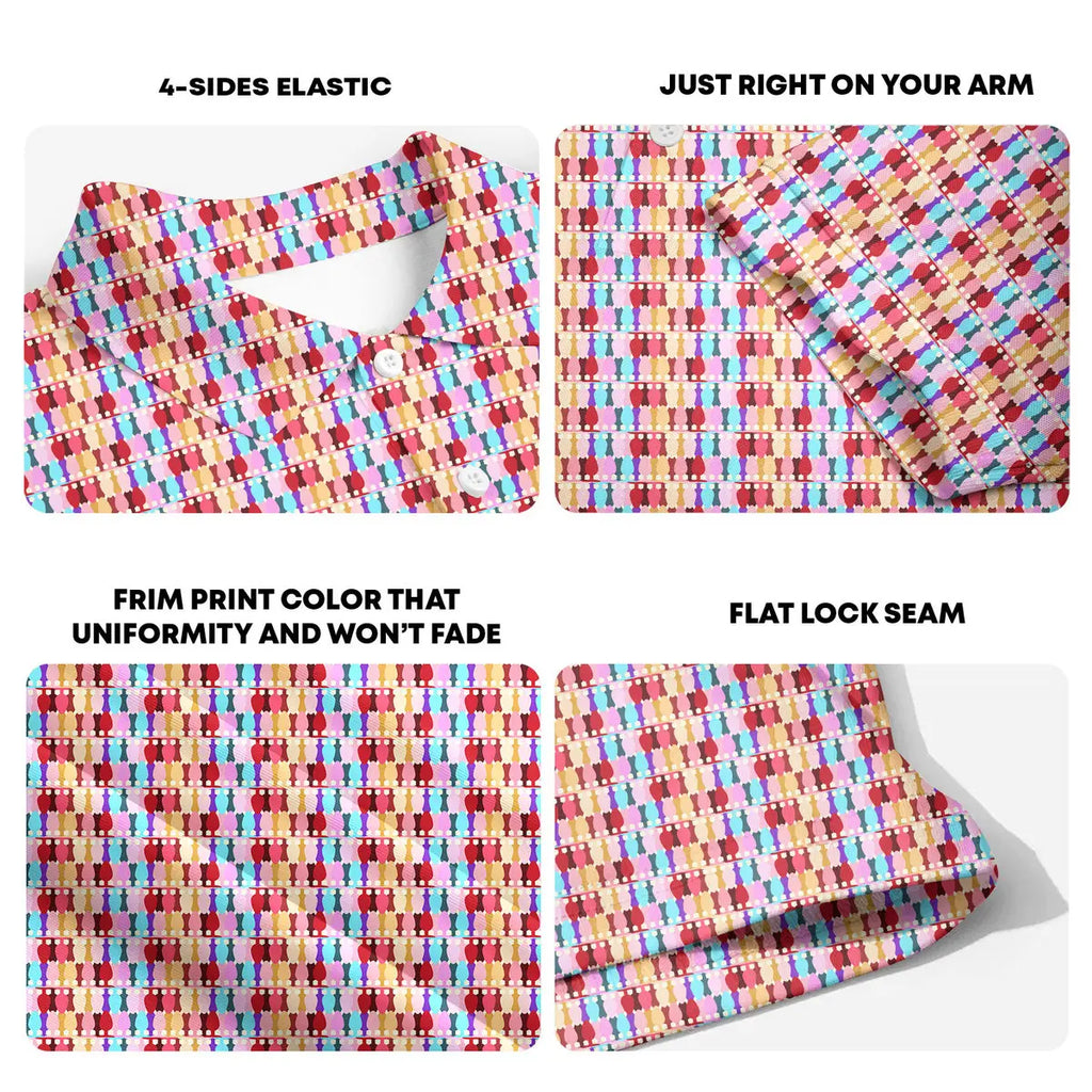 Colorful Butt Plug-Polo Shirt For Men-Gerbera Prints
