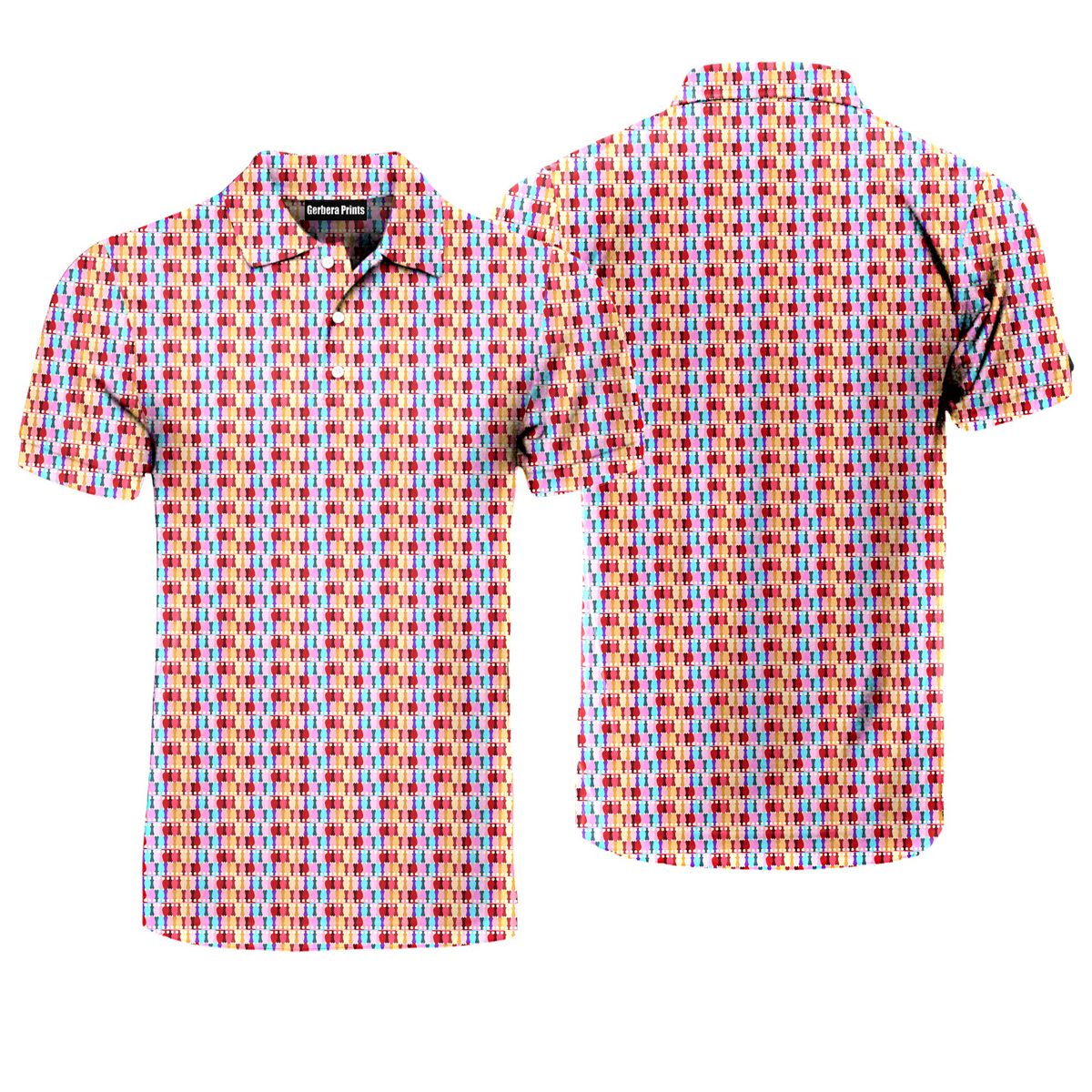 Colorful Blissful Stopper - Funny Golf Polo Shirt-Polo Shirt For Men-Gerbera Prints