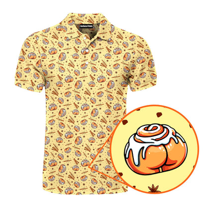 Cinnamon Roll Buns Cookie Cutter - Funny Golf Polo Shirt 