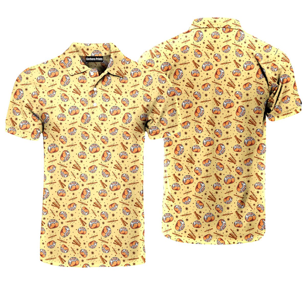 Cinnamon Roll Buns Cookie Cutter - Funny Golf Polo Shirt 