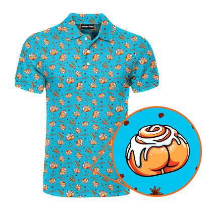 Cinnamon Roll Buns Cookie Cutter - Funny Golf Polo Shirt 