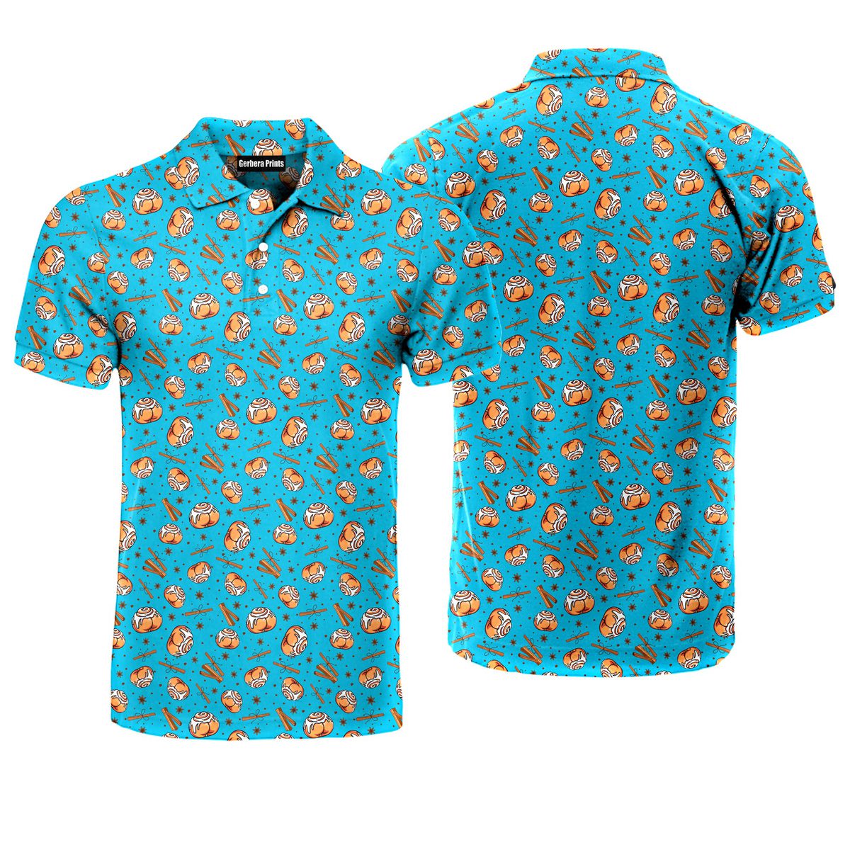 Cinnamon Roll Buns Cookie Cutter - Funny Golf Polo Shirt 