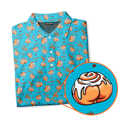 Cinnamon Roll Buns Cookie Cutter - Funny Golf Polo Shirt 