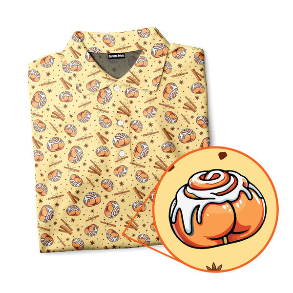 Cinnamon Roll Buns Cookie Cutter - Funny Golf Polo Shirt 