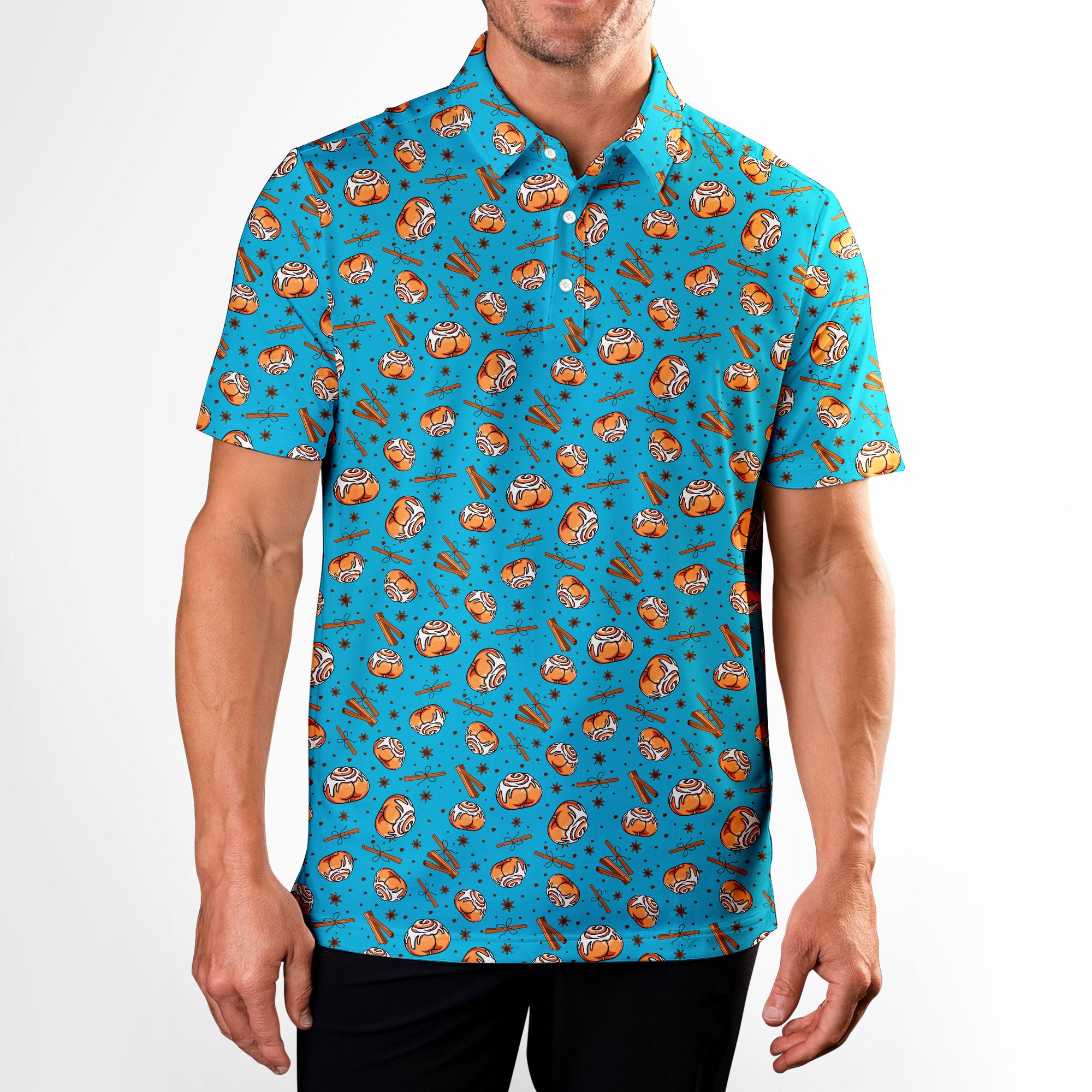 Buns-Polo Shirt For Men-Gerbera Prints