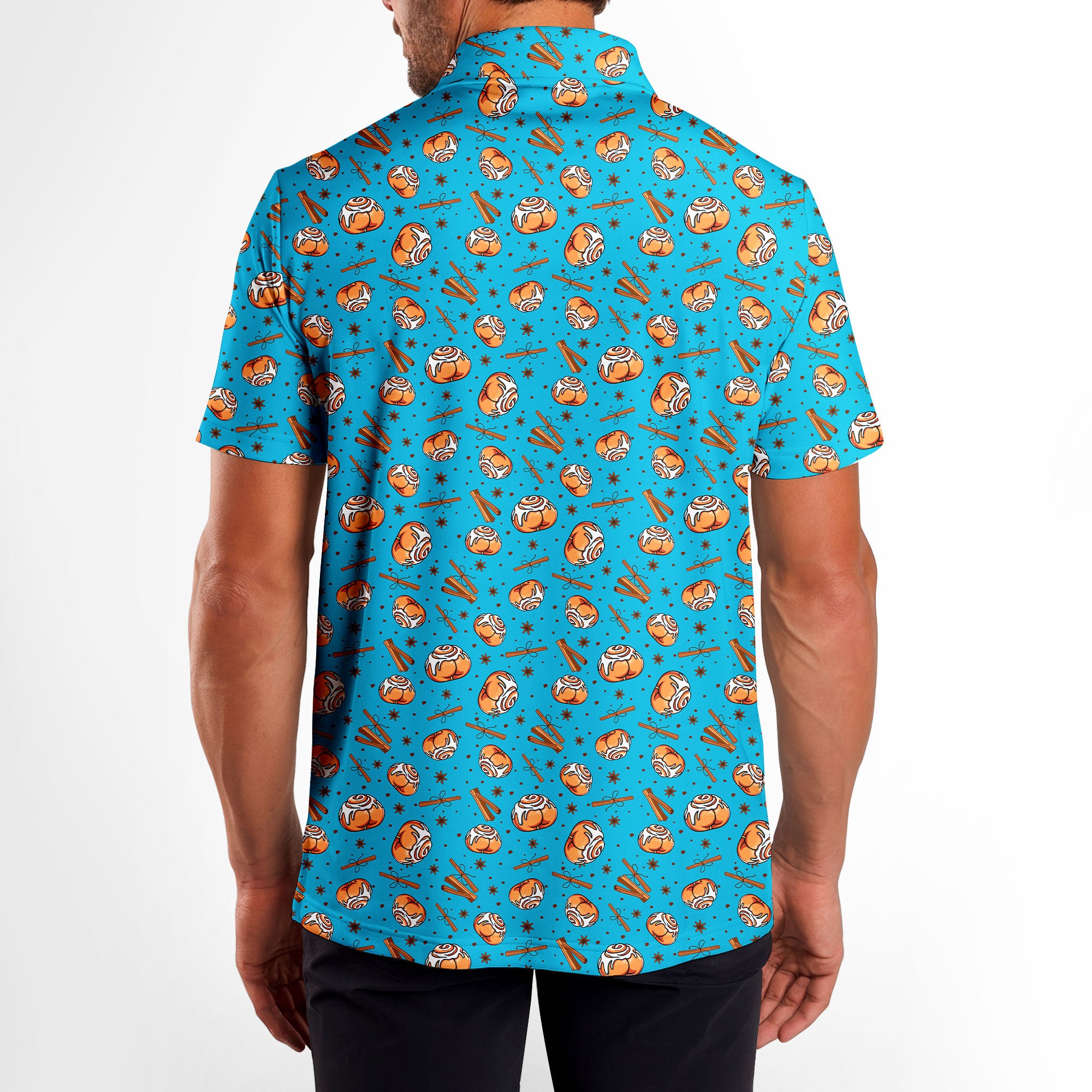 Buns-Polo Shirt For Men-Gerbera Prints