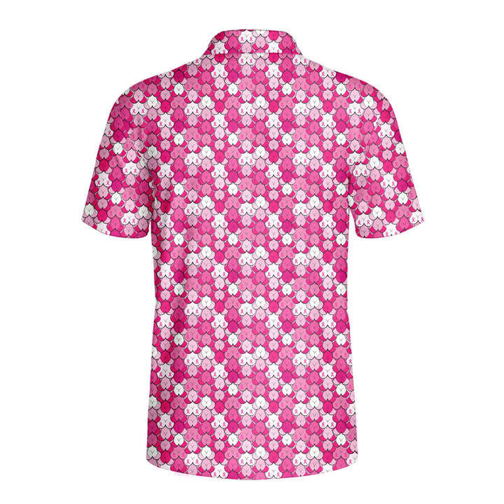 Pink Ribbon - Funny Golf Polo Shirt Premium