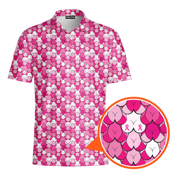 Pink Ribbon - Funny Golf Polo Shirt Premium