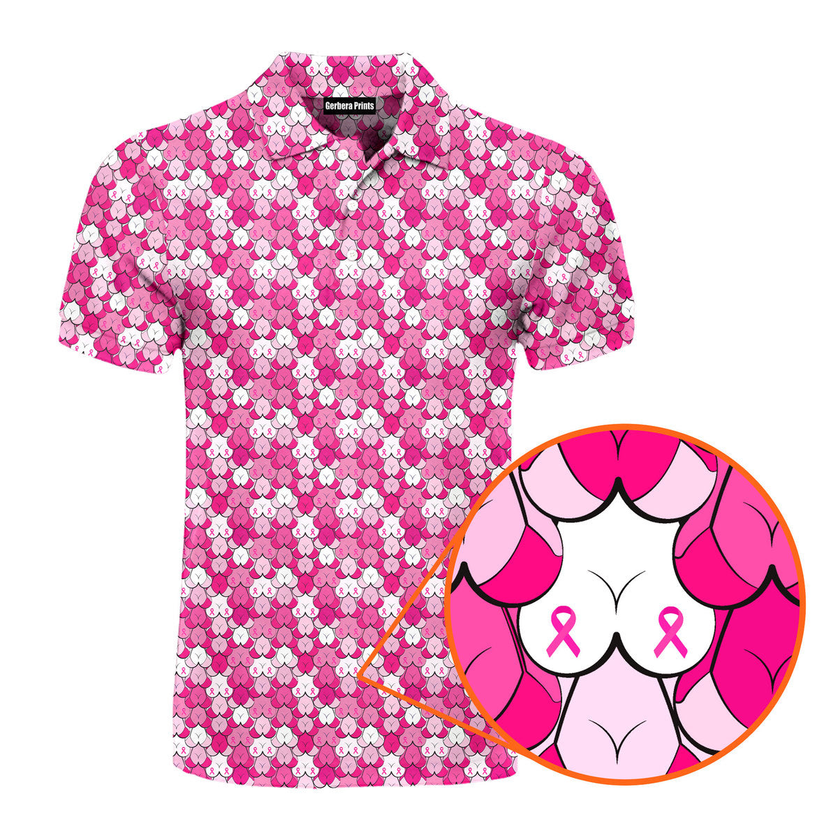 Pink Ribbon - Funny Golf Polo Shirt