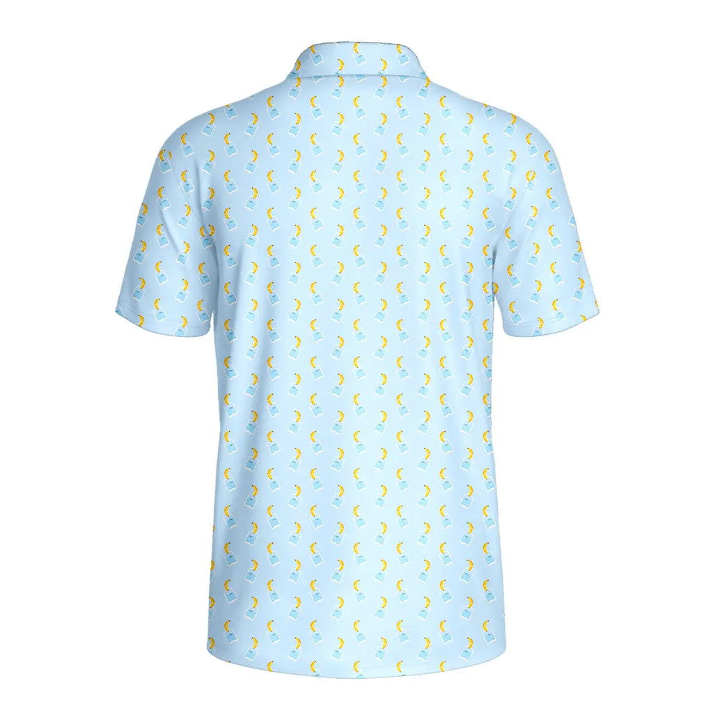 Banana Deep In Jar-Polo Shirt For Men-Gerbera Prints