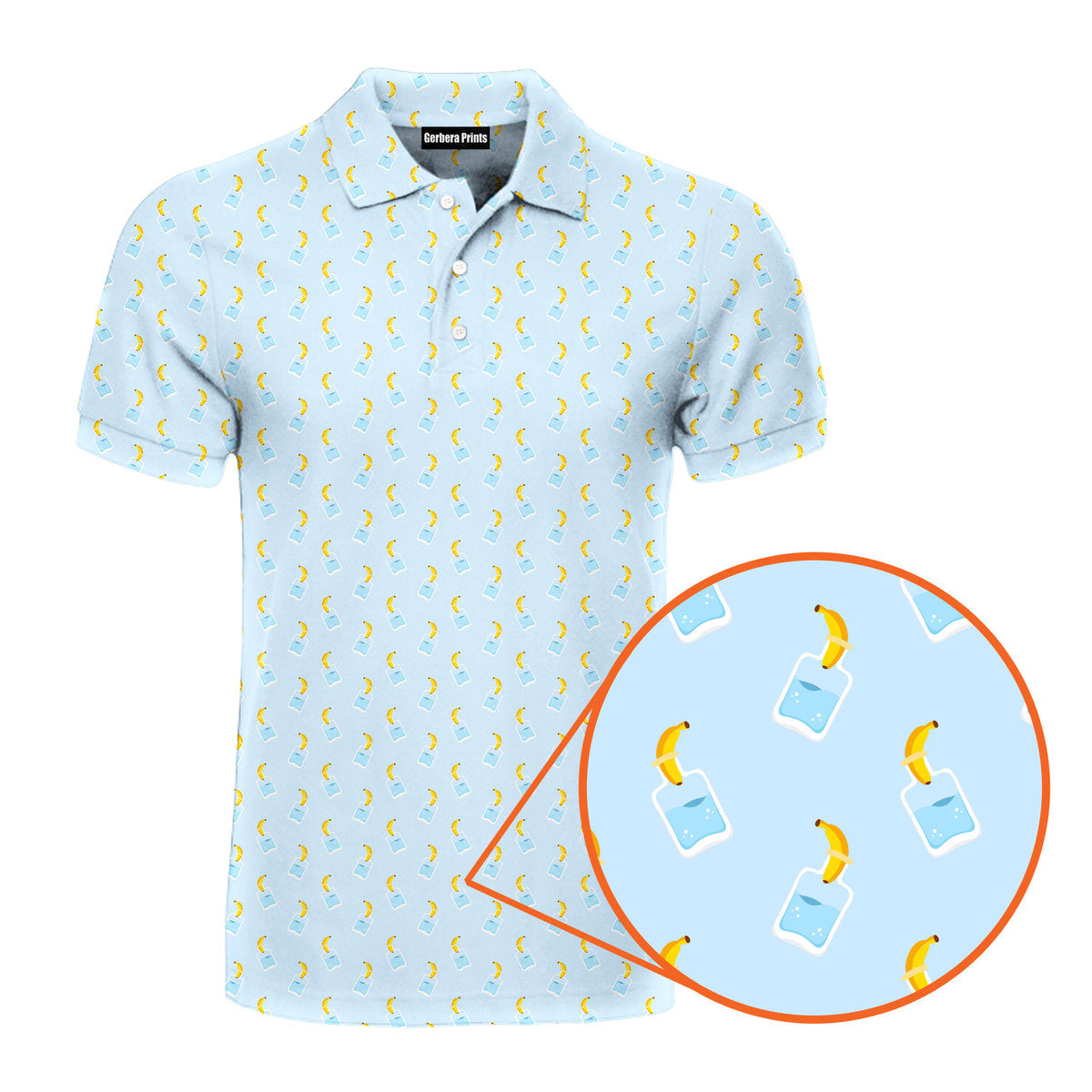 Banana Deep in Jar - Funny Golf Polo Shirt 