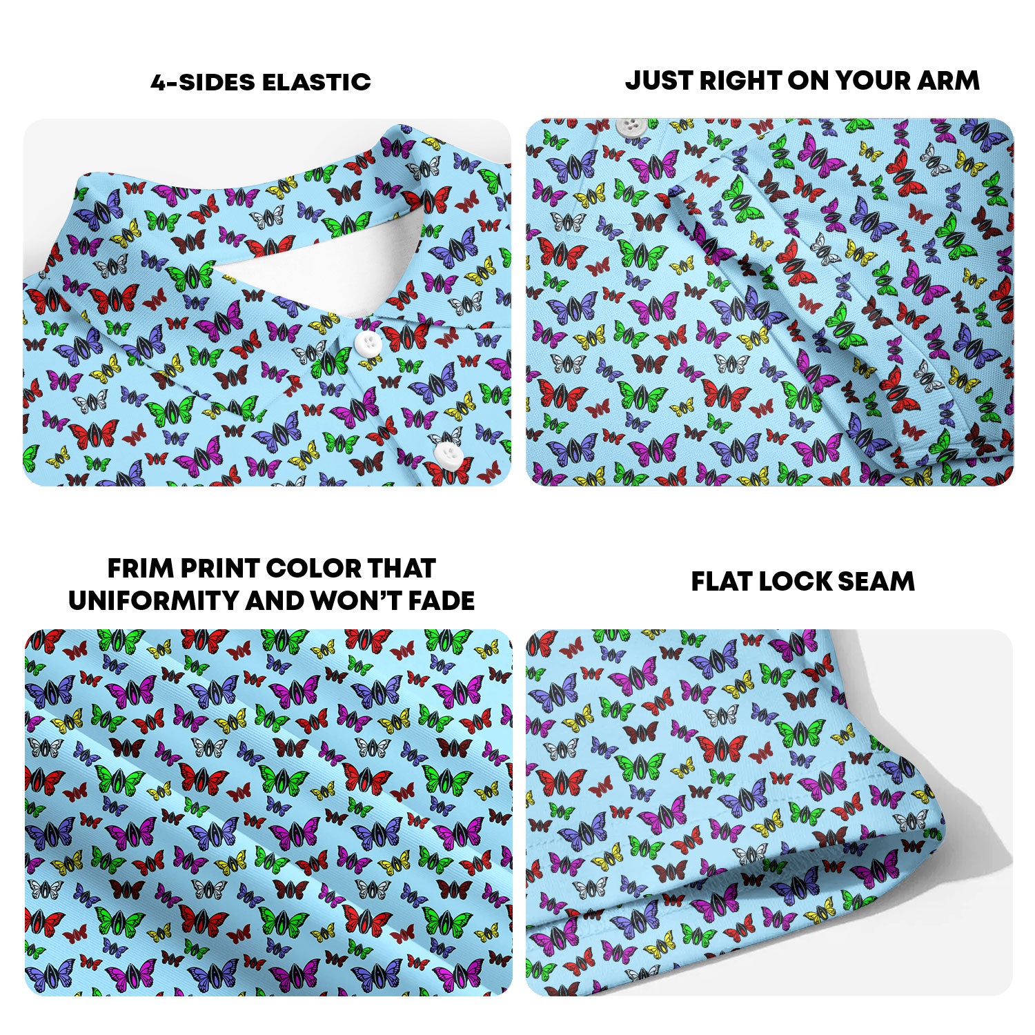 Unreal Butterfly - Funny Golf Polo Shirt
