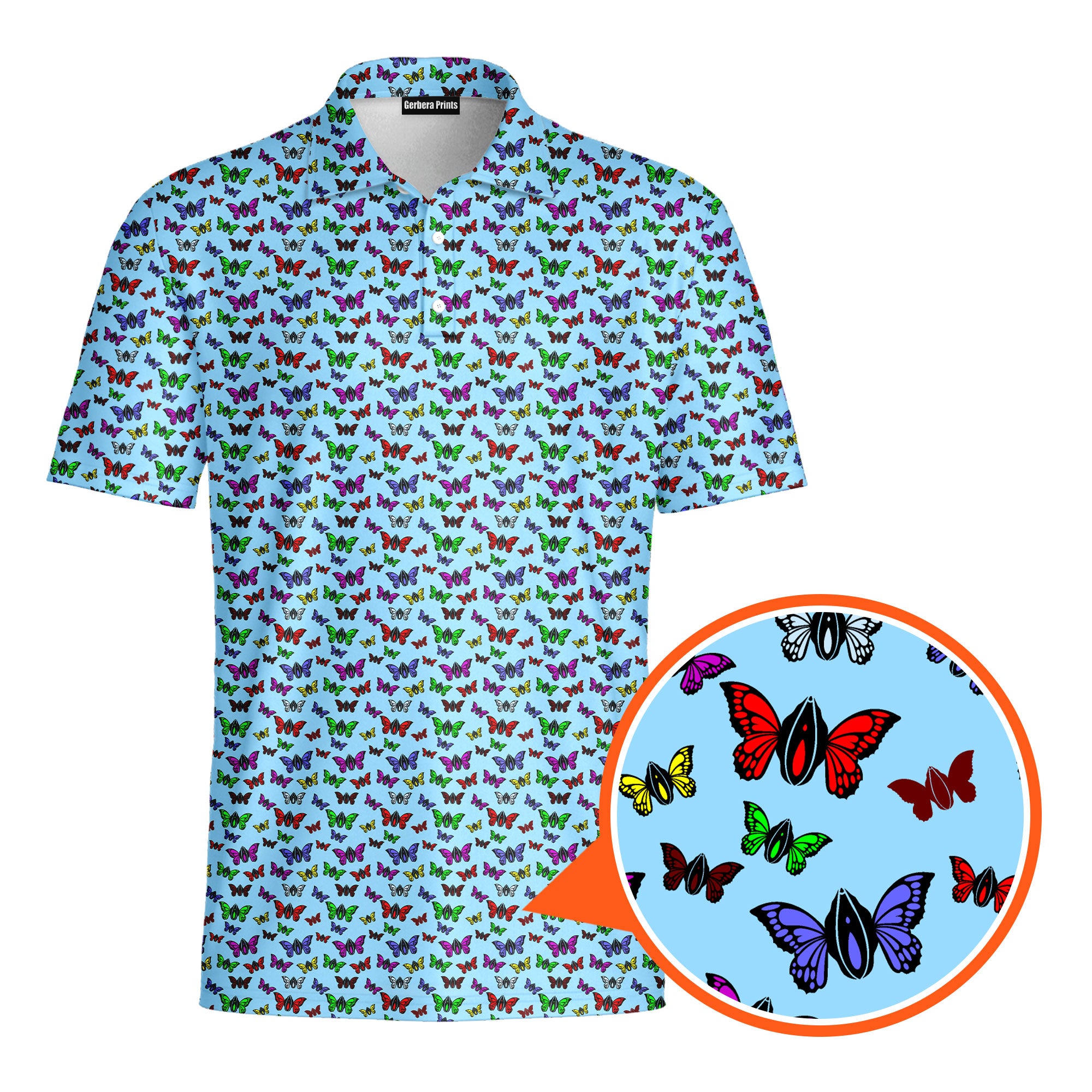 Unreal Butterfly - Funny Golf Polo Shirt