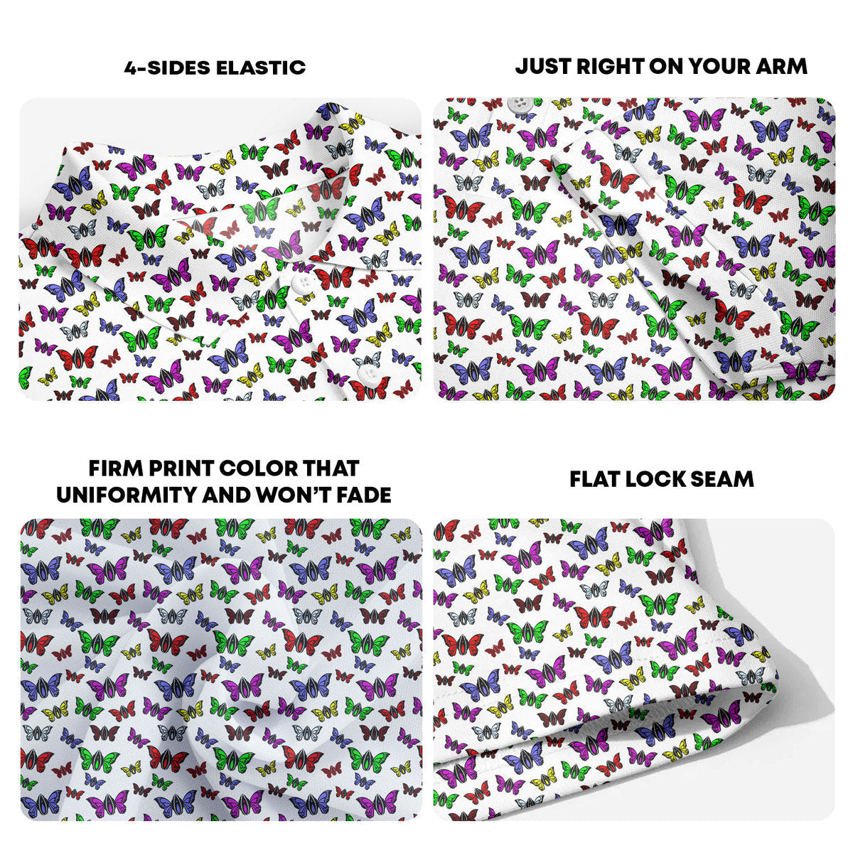 Unreal Butterfly - Funny Golf Polo Shirt-Polo Shirt For Men-Gerbera Prints