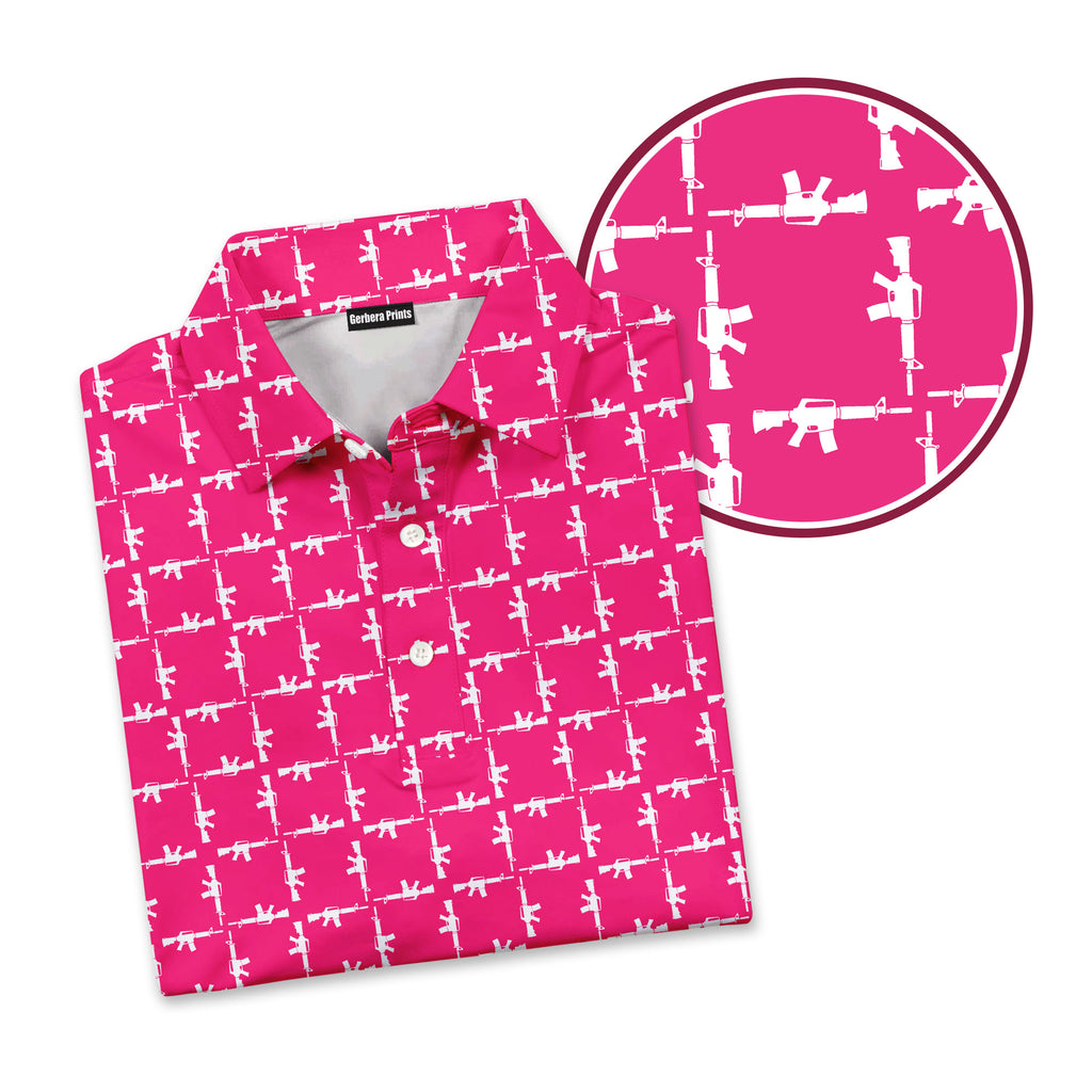 The AR15 - Golf Polo Shirt-Polo Shirt For Men-Gerbera Prints