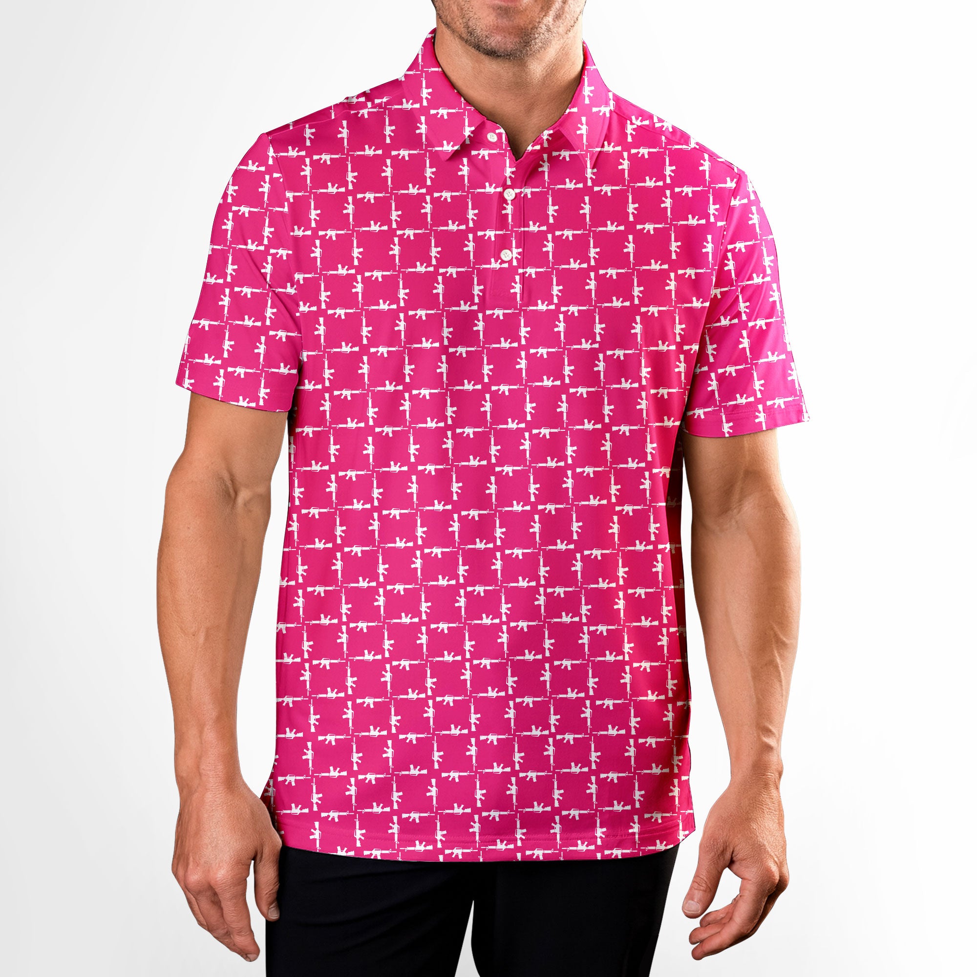 The AR15 - Golf Polo Shirt-Polo Shirt For Men-Gerbera Prints