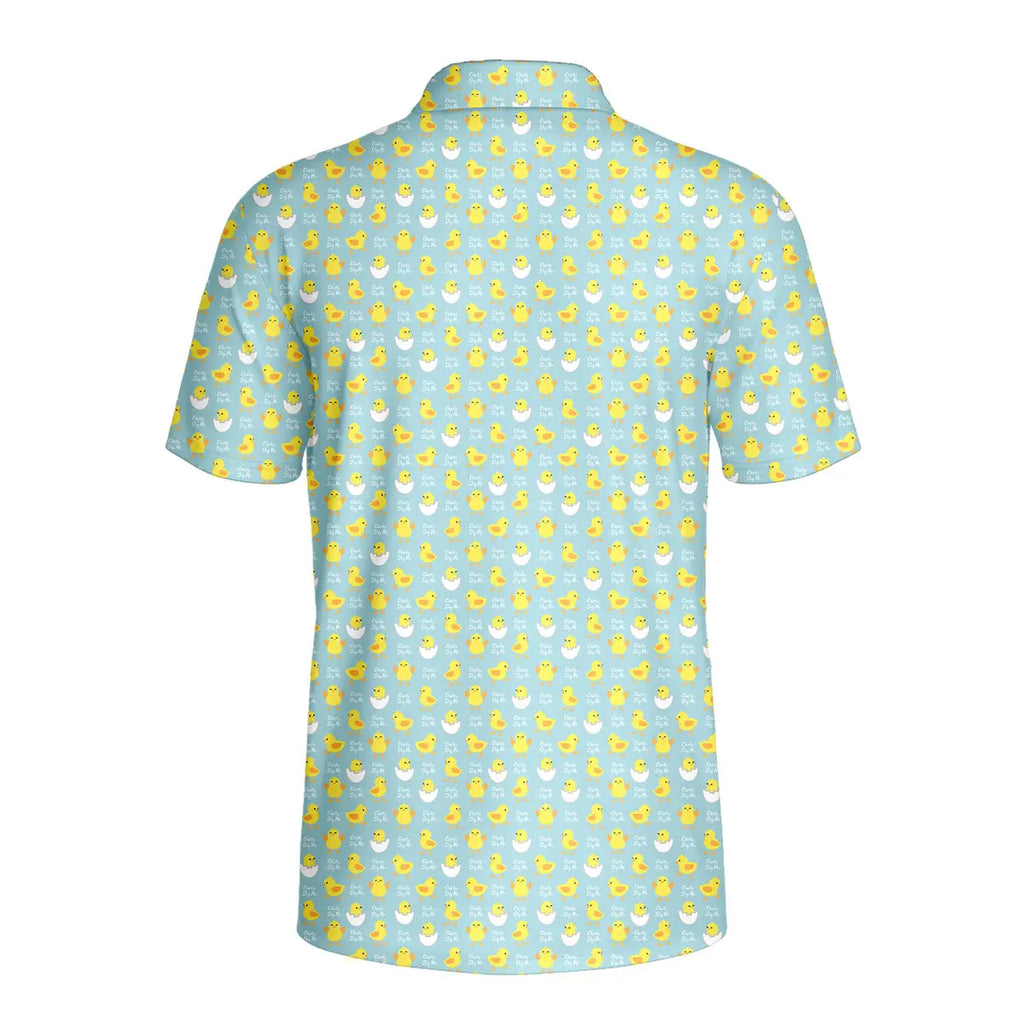 Chicks Dig Me Easter Eggs-Polo Shirt For Men-Gerbera Prints