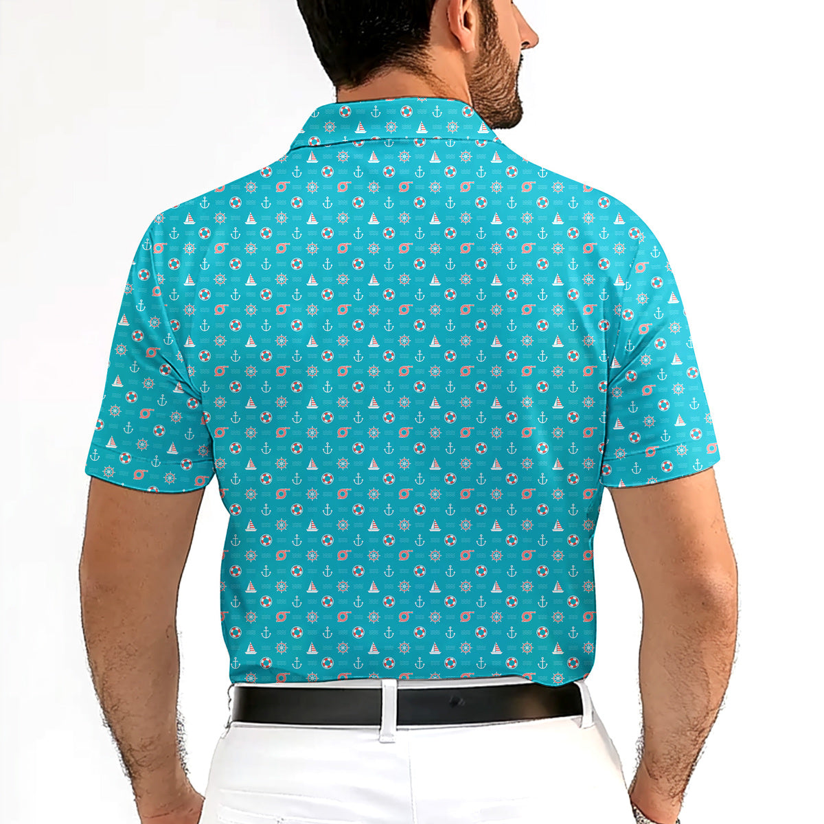 Boats and Hoes-Polo Shirt For Men-Gerbera Prints