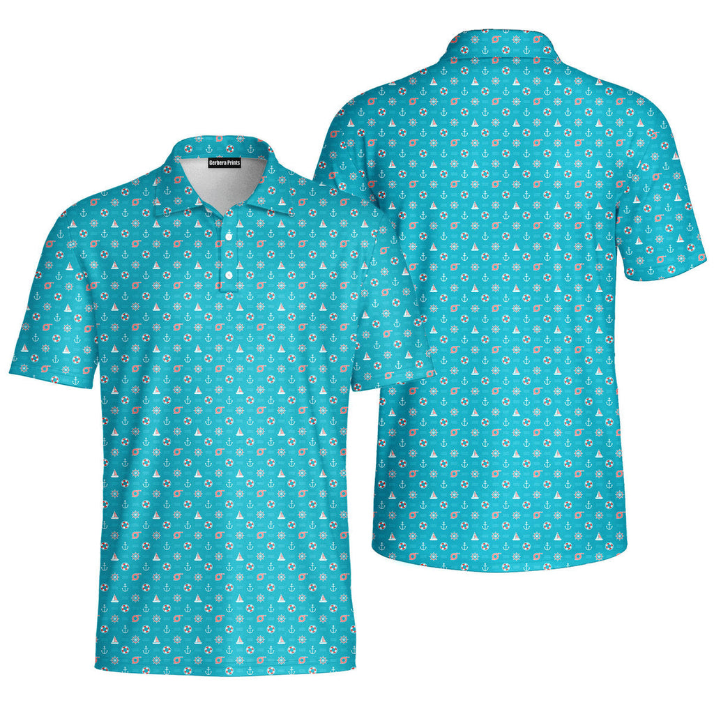 Boats and Hoes-Polo Shirt For Men-Gerbera Prints