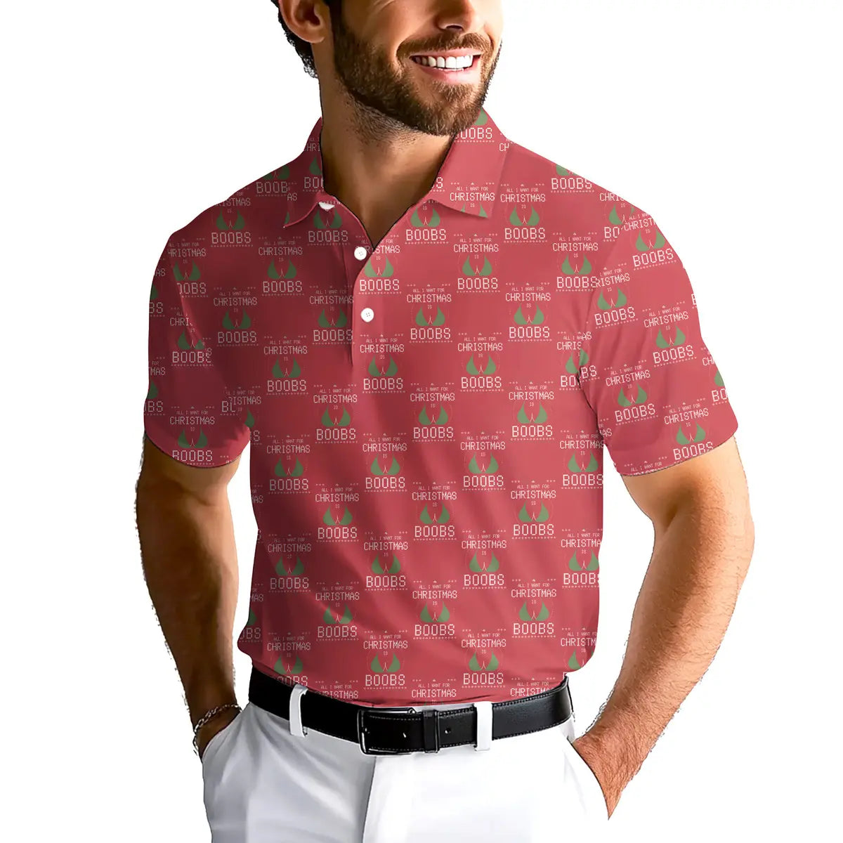 All I Want For Christmas-Polo Shirt For Men-Gerbera Prints