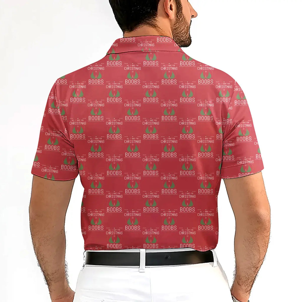 All I Want For Christmas-Polo Shirt For Men-Gerbera Prints