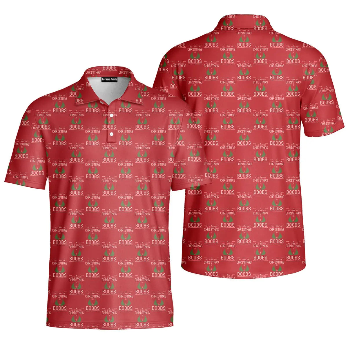 All I Want For Christmas-Polo Shirt For Men-Gerbera Prints