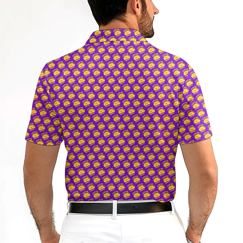 Stuff Me Daddy-Polo Shirt For Men-Gerbera Prints