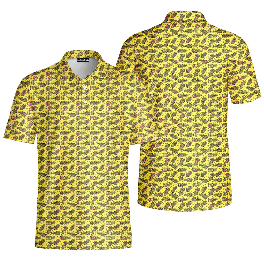 Pineapple Slut-Polo Shirt For Men-Gerbera Prints