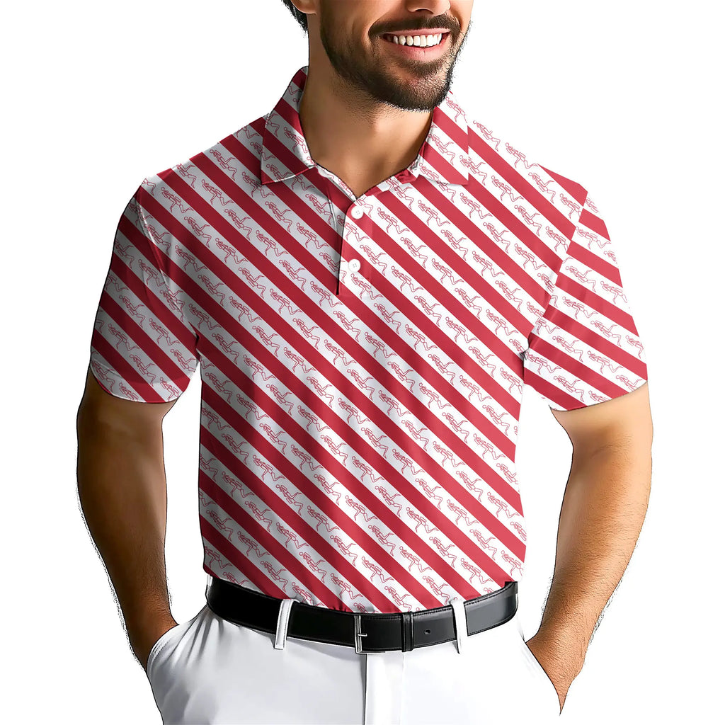 Muff Dive-Polo Shirt For Men-Gerbera Prints