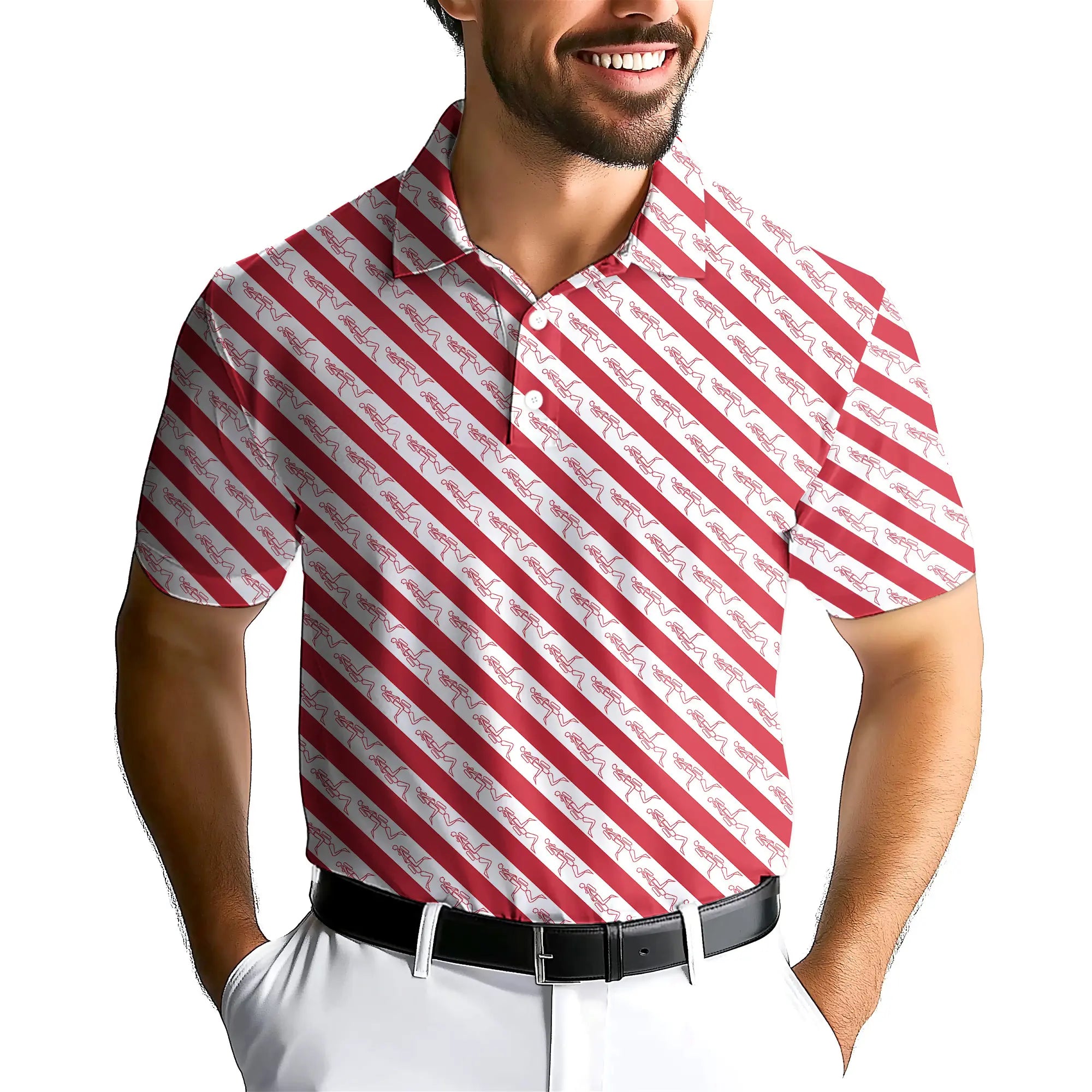 Muff Dive-Polo Shirt For Men-Gerbera Prints