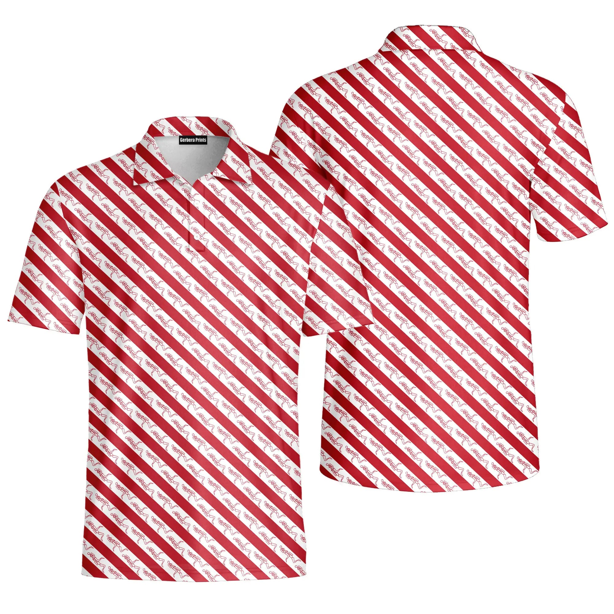 Muff Dive-Polo Shirt For Men-Gerbera Prints