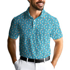 Moister-Polo Shirt For Men-Gerbera Prints