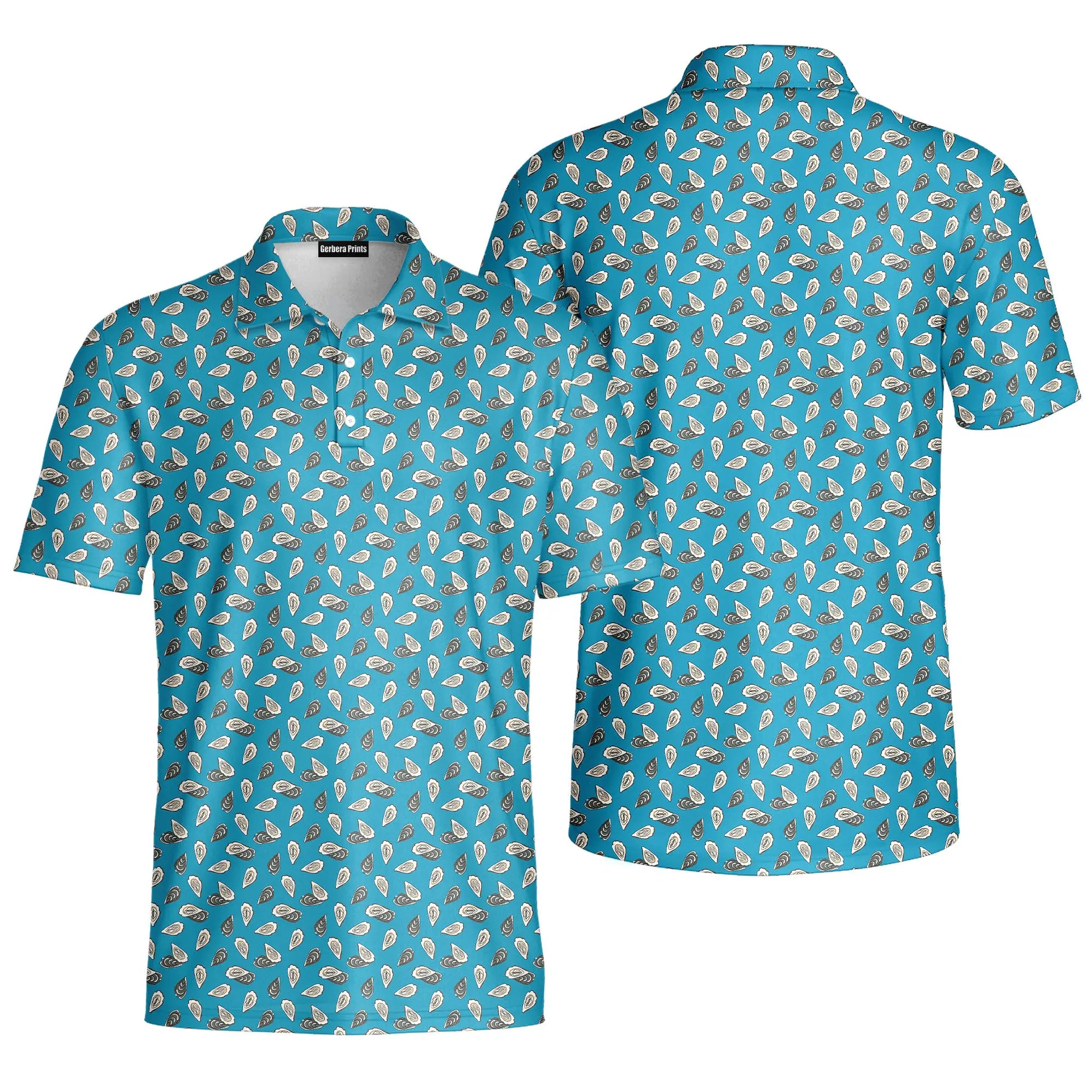 Moister-Polo Shirt For Men-Gerbera Prints
