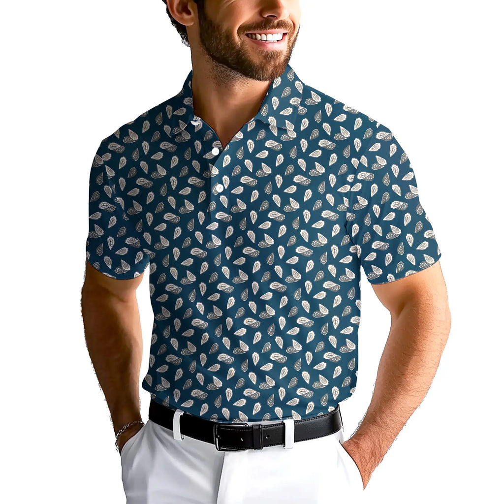Moister-Polo Shirt For Men-Gerbera Prints