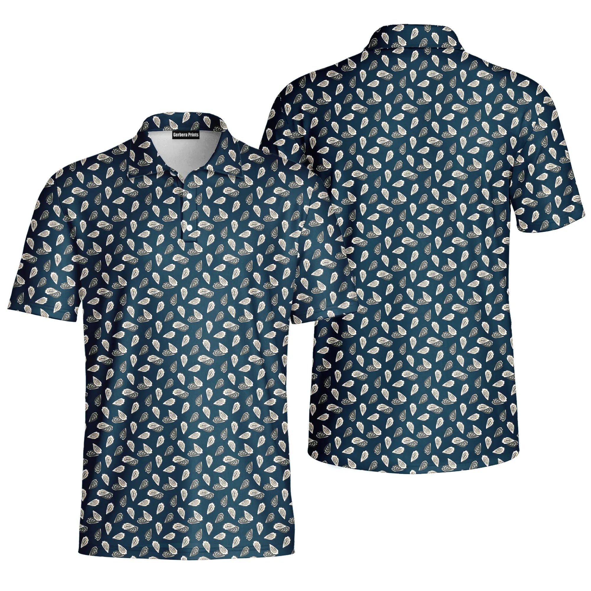 Moister-Polo Shirt For Men-Gerbera Prints