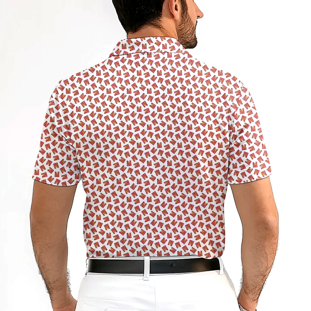 Beef Curtain-Polo Shirt For Men-Gerbera Prints
