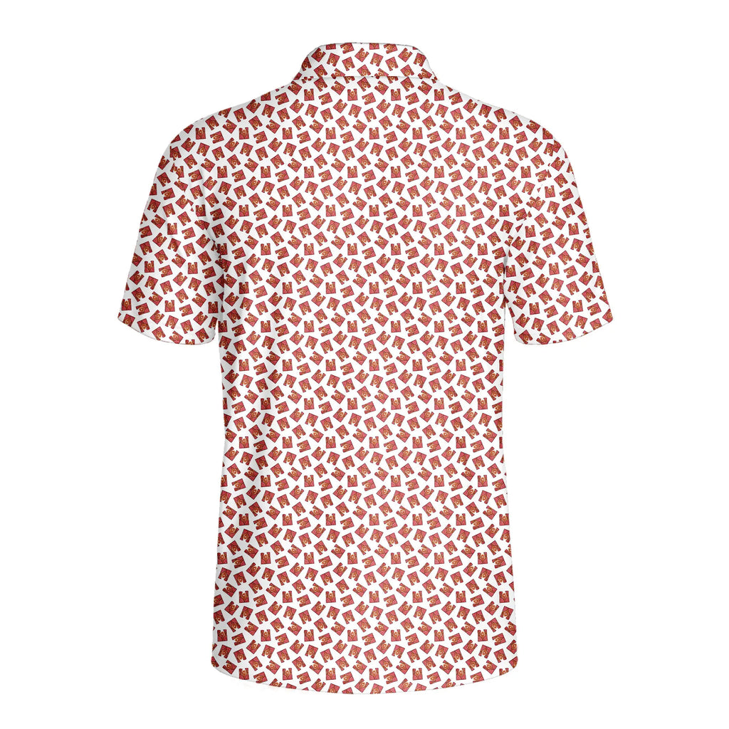 Beef Curtain-Polo Shirt For Men-Gerbera Prints