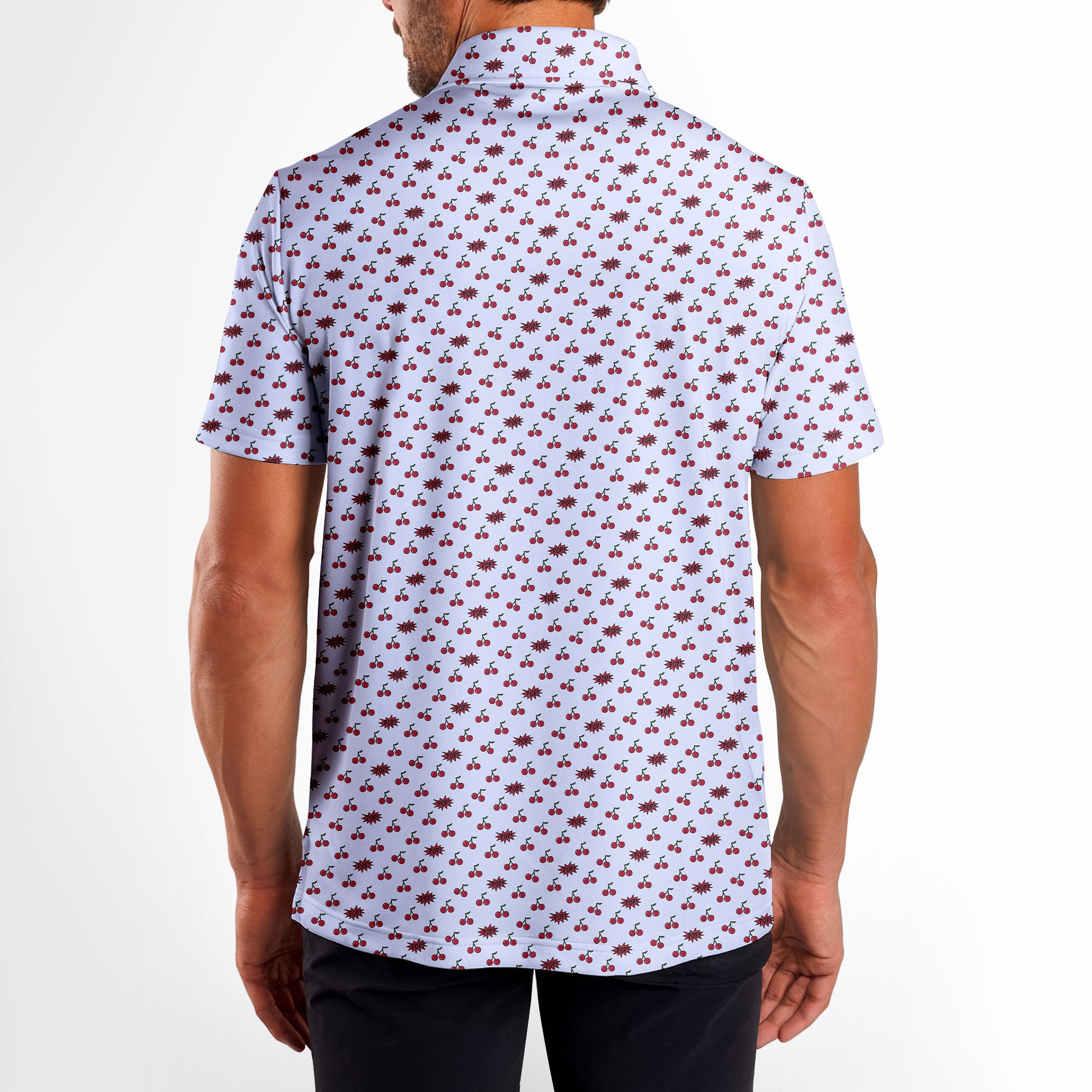 Cherry Pop-Polo Shirt For Men-Gerbera Prints