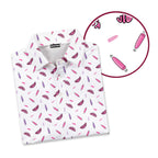 Just Vibin-Polo Shirt For Men-Gerbera Prints