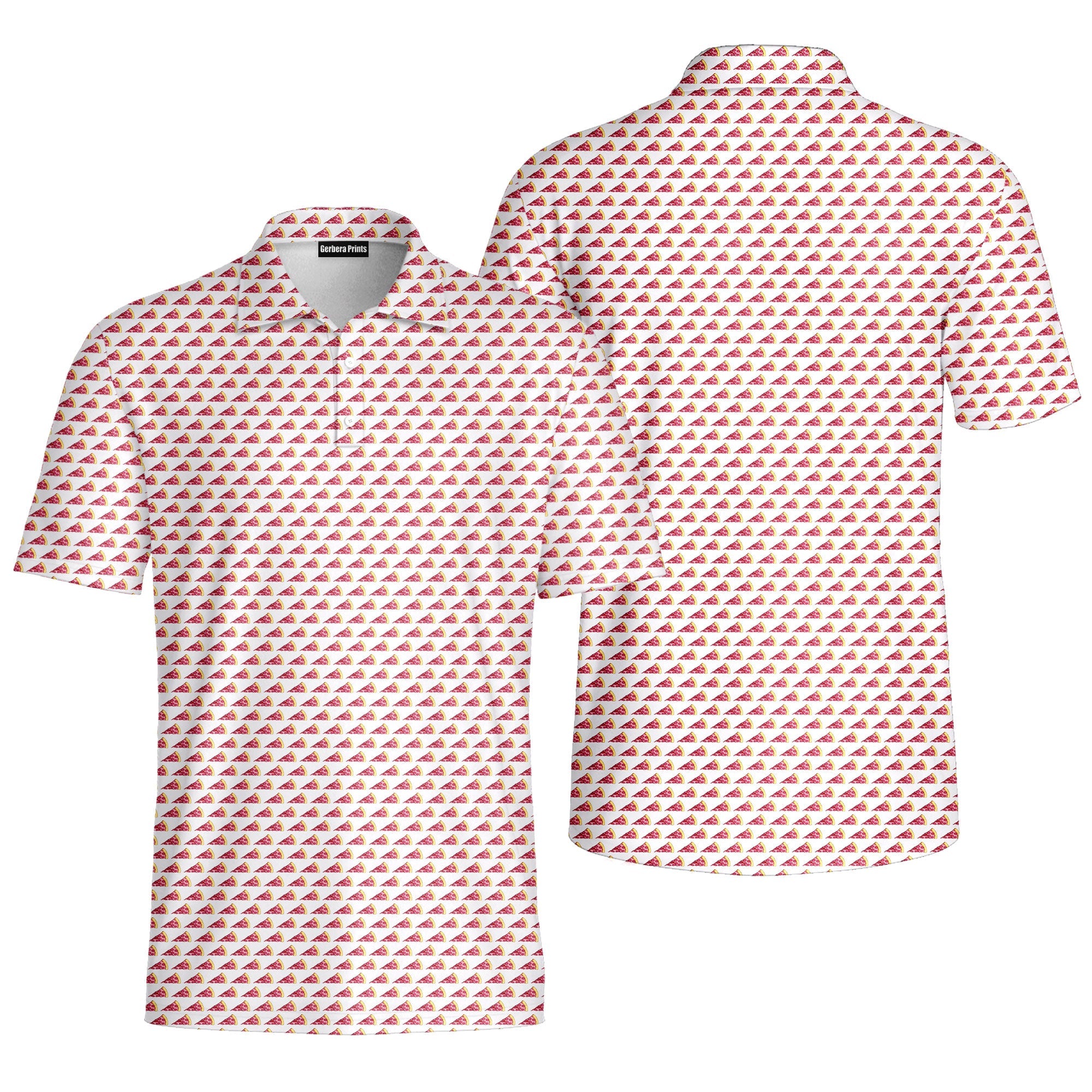 Pizza Slut-Polo Shirt For Men-Gerbera Prints