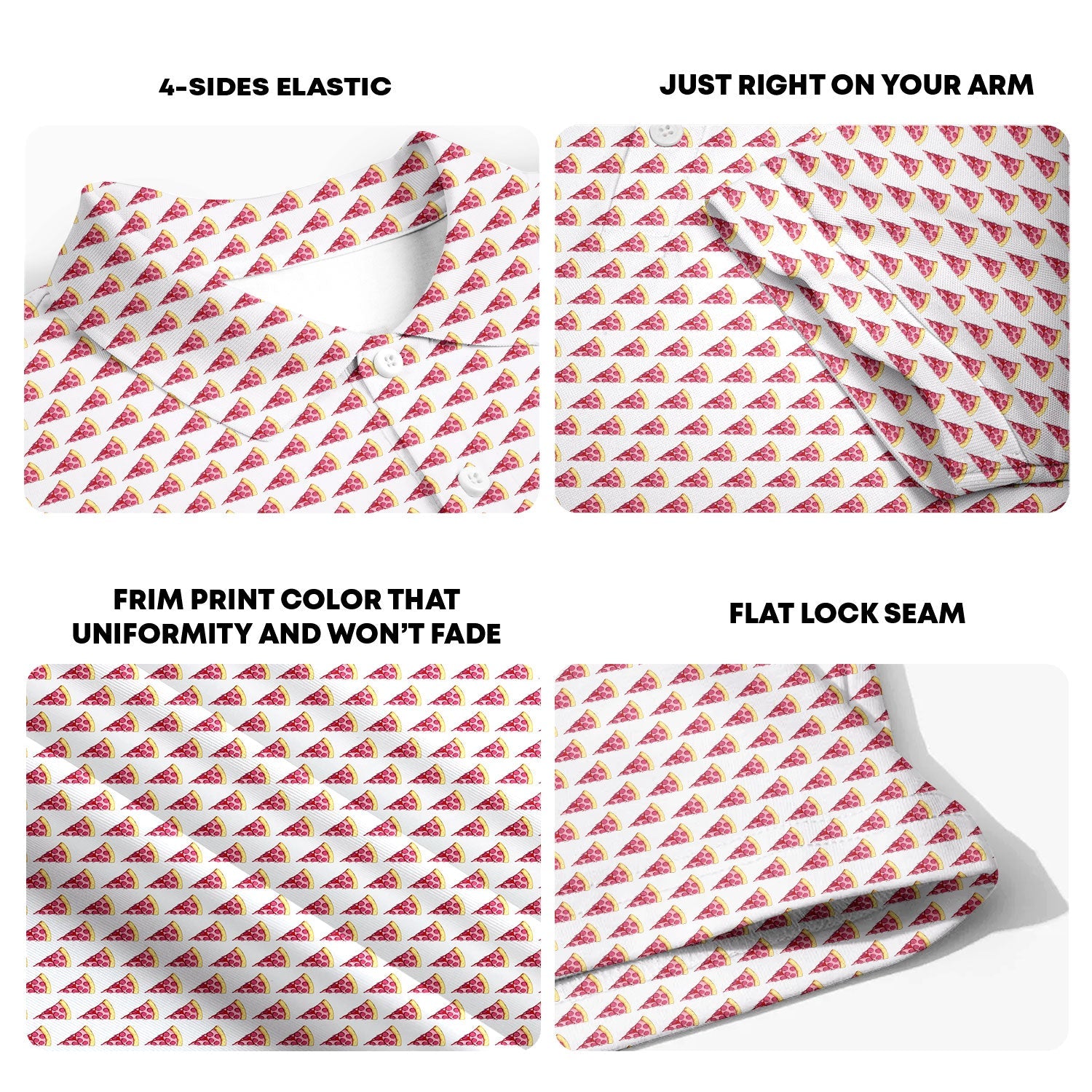 Pizza Slut-Polo Shirt For Men-Gerbera Prints