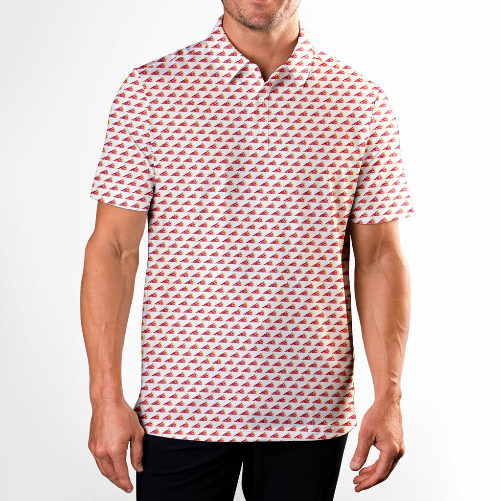 Pizza Slut-Polo Shirt For Men-Gerbera Prints