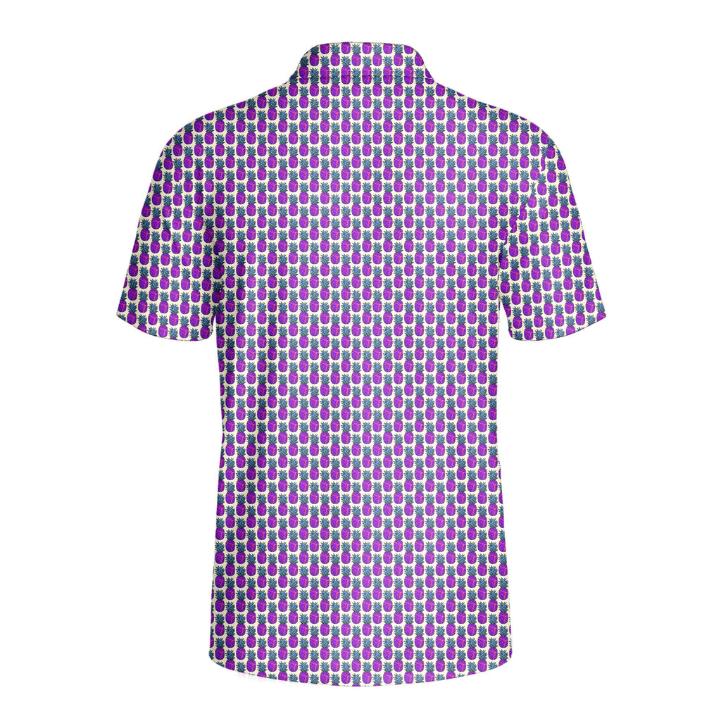 Slutty Pineapple-Polo Shirt For Men-Gerbera Prints