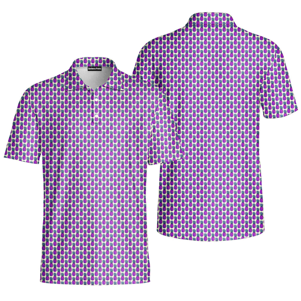 Slutty Pineapple-Polo Shirt For Men-Gerbera Prints
